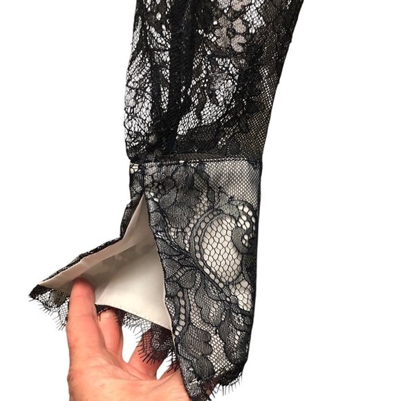 Anthropologie Maeve Womens Button Down Blouse‎ Black XS lace sheer NWT - Picture 6 of 14